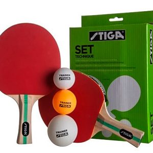 Stiga Technique Midi Table Tennis Racket Set | 2 Rackets & 3 Balls – Perfect for Beginner