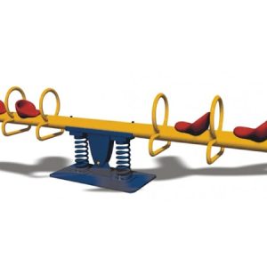 4 seater Red Seesaw for Kids | Durable and Safe Playground Equipment