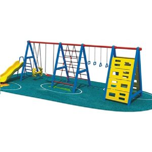 Multi-Activity Slide & Swing Set with Climber | Kids Outdoor Playground UAE