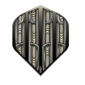 Shot Darts Warrior Rutene Standard Black Dart Flights