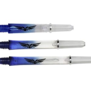 Shot Darts Eagle Claw Medium Dart Shaft - Clear Blue with Ring - 3pcs Set