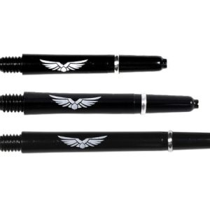 Shot Darts Eagle Claw Solid Black Medium Dart Shaft With Ring