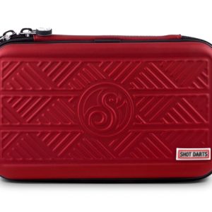 Shot Tactical Darts Case – 2 Set Dart Wallet Red - Secure Double Dart Carry Case