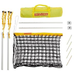 Sunvolley LC Beach Volleyball Net & Outdoor Posts – 6.0m Professional Set (Made in Germany)