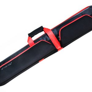 Universal Billiard Cue Soft Case | 2 Butt & 4 Shafts | Black Carbon Pattern