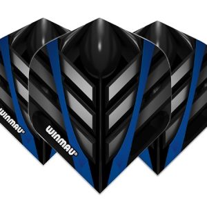 Winmau Mega Standard Black, Grey & Blue Dart Flights