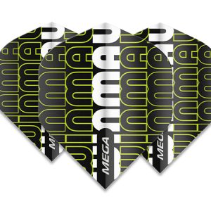 Winmau Mega Standard Winmau Logo - Black & Green Dart Flights