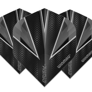 Winmau Prism Alpha Black & Grey Dart Flights