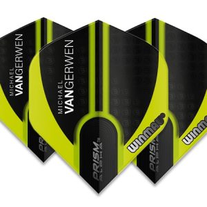 Winmau MvG Prism Extra Thick Green & Black Dart Flights