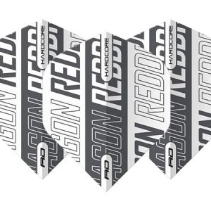 Red Dragon Hardcore XT White & Grey Print Dart Flights