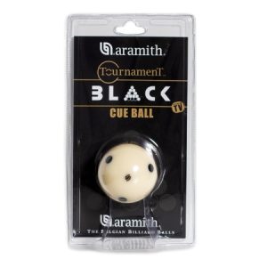 Aramith Tournament Black Cue Ball – 6 Black Dots (Blister Pack)