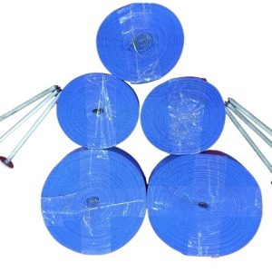 Beach Volleyball Court Boundary 16×8M with Steel Pins | Blue