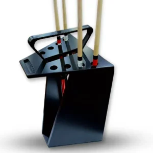 Knight Shot Cue Stand – 8pcs Cue + Triangle Holder Matte Black