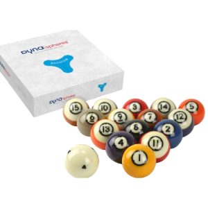 Dynaspheres Pool Ball Set Rhodium 572 57.2mm (16 Balls)