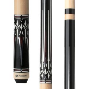 Players Billiard Cue G3402 Natural Birdseye & Black - No Wrap