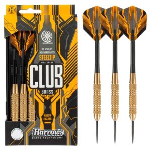 Harrows Club Brass Steel Tip Darts - 19g (3pcs)