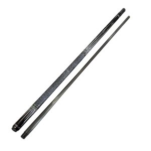 JFlowers Billiard Cue JFS20-23F - Carbon Fiber Shaft & Black and White Dot Wrap