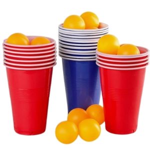 Knight Shot Beer Pong Cups & Balls Set – 24 Cups + 24 Balls | UAE Party Pack