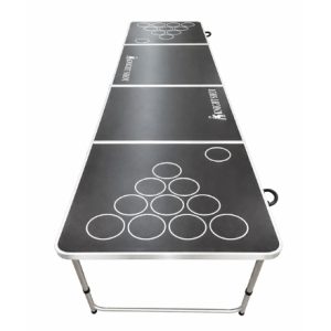 Knight Shot Beer Pong Table – Black Finish | Foldable Design