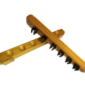 Knight Shot Wall Cue Rack Clip Type 6 Cues Oak