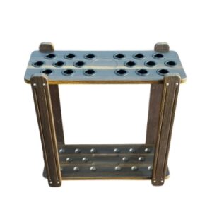 Knight Shot Cue Stand Rectangular | 18pcs | Brown Finishing
