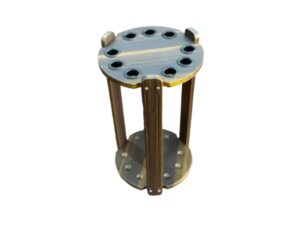 Knight Shot Cue Stand Round | 9pcs Cue | Dark Brown