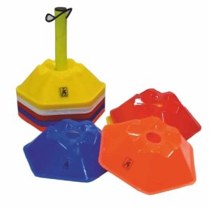 Knight Shot Football PVC Hexa Marker | 2" x 7" | Set of 40pcs