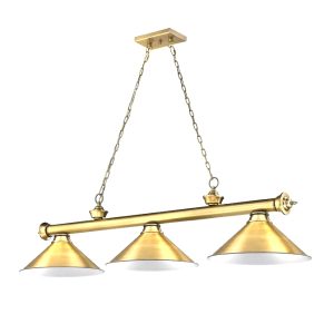 Knight Shot Pool Lights 3 Shades Gold Lamp