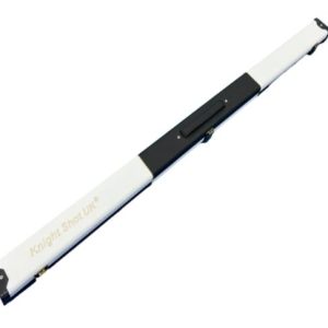 Knight Shot Snooker Hard Case 48" | White Black PU Leather | For 2pc & 3/4 Jointed Snooker Cues | FB806