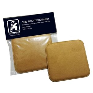 Knight Shot Cue Shaft Polisher – Double-Sided Suede Leather Cleaning Pad