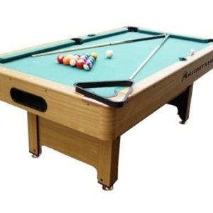 Knight Shot Home I Pool Table 8ft. Light Maple Finishing in Wooden Base Slate - Ball Return System - Used