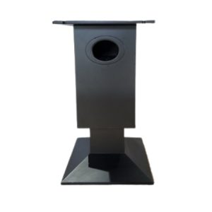 Knight Shot Square Bar Table 36 Inch with Trash Bin Design – Black Finish