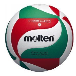 Molten Volleyball Size 5 – PU Leather Laminated - White/Red/Green
