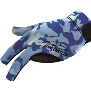 Predator Second Skin Left Hand Pool Glove – Blue-Teal Camo | Open Fingers
