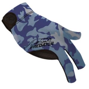 Predator Second Skin Right Hand Pool Glove – Open Fingers | Blue-Teal Camo