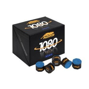 Predator 1080 Pure Billiard Chalk – Blue | Professional Cue Chalk Set with Case (Pack of 5)