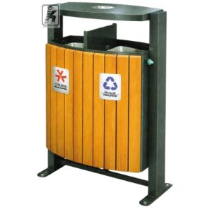 Outdoor Trash Bin – 70×40×95cm Waste Disposal Bin