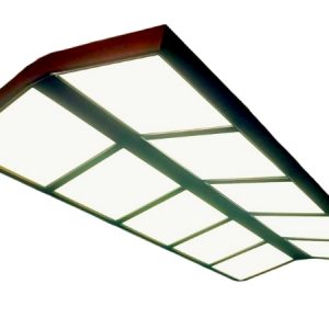 Knight Shot Snooker Curve 10-Panel LED Light | Matte Mahogany | Professional Snooker Table Light