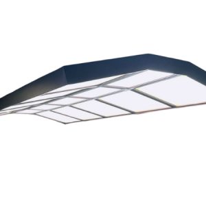 Knight Shot Snooker Curve 15-Panel LED Light | Matte Mahogany | Professional Snooker Table Light