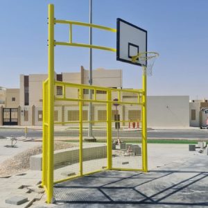 MUGA Basketball Goal Post – GI Steel 3x2m Frame with 18mm Backboard