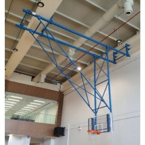 Ceiling-Mounted Folding Basketball System – Motorized Wire Rope Winch