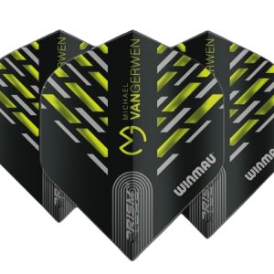 Winmau Prism Alpha MvG Black, Green & Grey Chevron Dart Flights