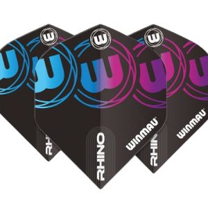 Winmau Rhino Black, Blue & Purple Dart Flights
