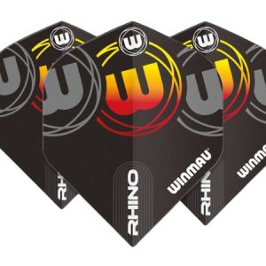 Winmau Rhino Black, Grey & Orange Dart Flights