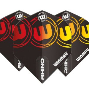 Winmau Rhino Black, Red & Yellow Dart Flights