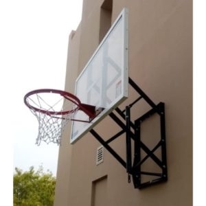 Junior Wall-Mounted Basketball Backboard – Height Adjustable Tempered Glass Hoop