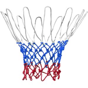 4mm Tri-Color Basketball Net – Red, White & Blue Nylon Rim Net for Hoops