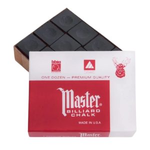Master Billiard Chalk – 12-Piece Box - Professional Pool & Snooker Cue Chalk in 8 Colors
