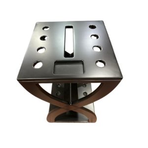 Knight Shot Cross-Square Cue Stand | 8 Cue Holder with Triangle & Chalk Rack | Matte Black