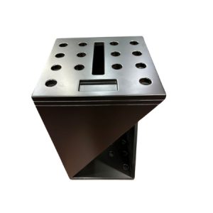 Knight Shot Square Cue Stand 14pcs Cue + Triangle & Chalk Holder Matte Black